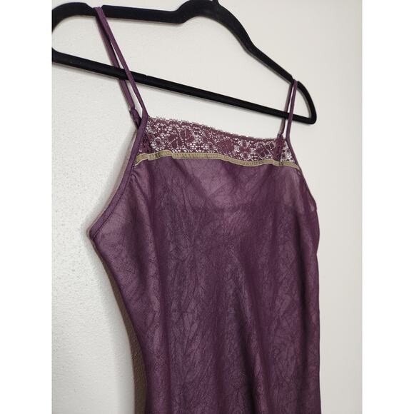 Vintage Slip Dress Lace Witchy Fairy Goth Whimsy Purple Small 90s Tank Cami - Picture 3 of 6